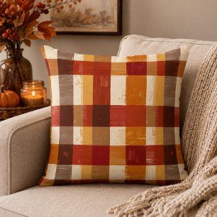 Patchwork of Home Throw Pillow