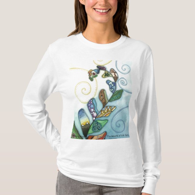 Patchwork of Life Fern T-Shirt (Front)