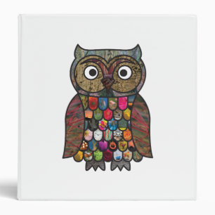 Patchwork Owl Binder
