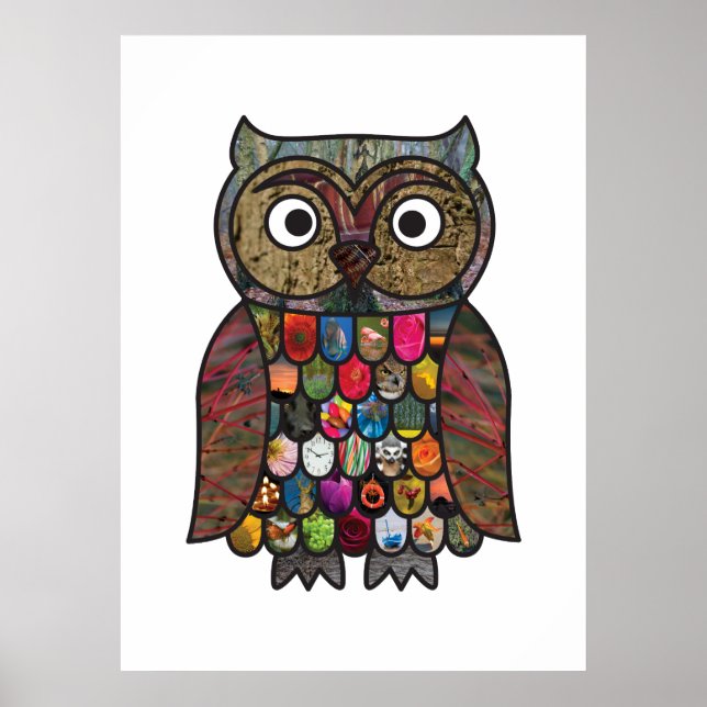 Patchwork Owl Poster (Front)