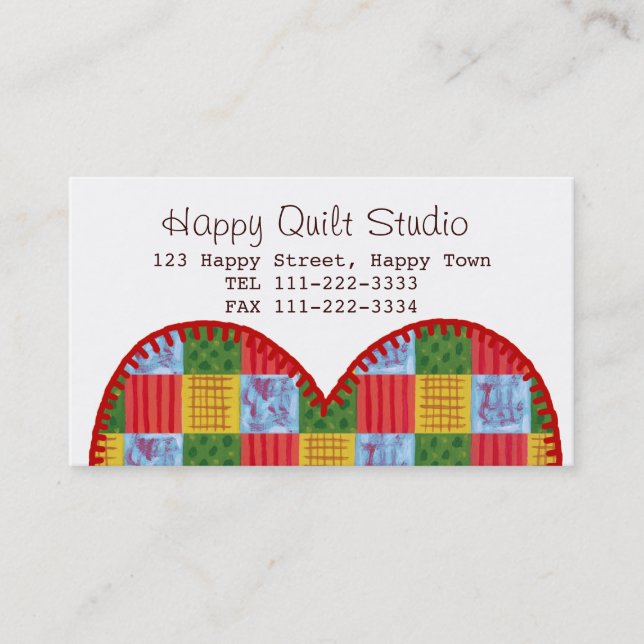 Patchwork Painting Quilt Business Cards (Front)