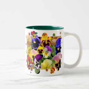 PATCHWORK PANSY ~ Mug à deux tons