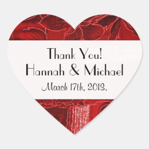 Patchwork Pattern, Patchwork Background, Wedding Heart Sticker