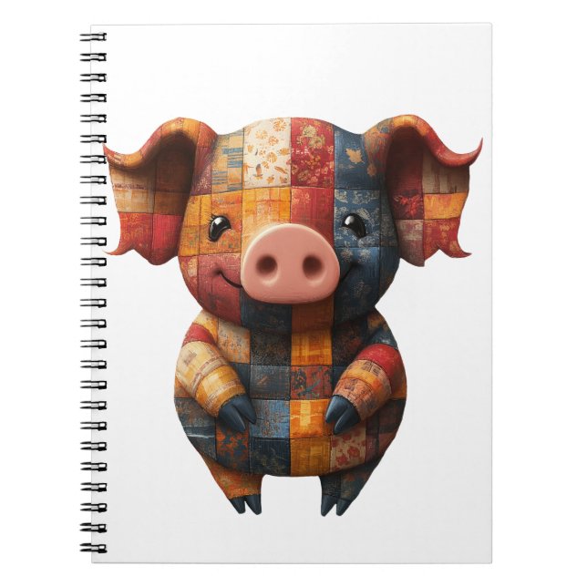 Patchwork Pig Notebook (Front)