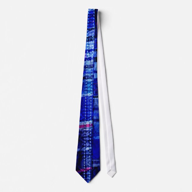 Patchwork Plaid 3 Tie (Front)