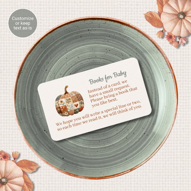 Patchwork Pumpkin Books for Baby Enclosure Cards (Creator Uploaded)