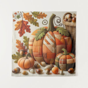 Patchwork Pumpkin Tapestry