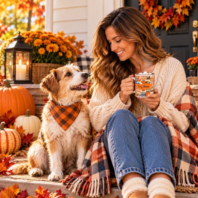 Patchwork Pup Pumpkin Dog Mom Coffee Mug (Creator Uploaded)