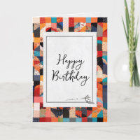 Patchwork Quilt and Needle Birthday 