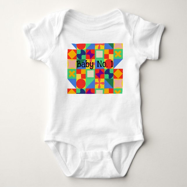 Patchwork Quilt  Baby Bodysuit (Front)