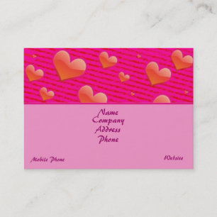 PATCHWORK QUILT BUSINESS CARDS - VALENTINES DESIGN