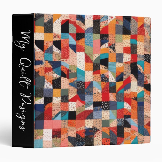 Patchwork Quilt Design Binder (Front/Spine)