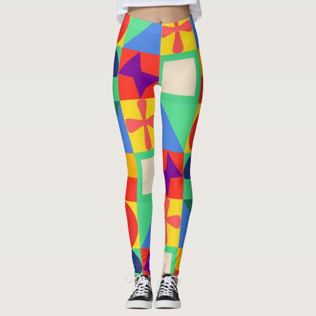 Patchwork Quilt  Leggings (Front)