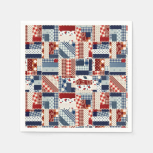 Patchwork Quilt Multicolored Gingham Napkin