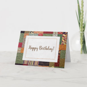 patchwork quilt pattern for birthday card