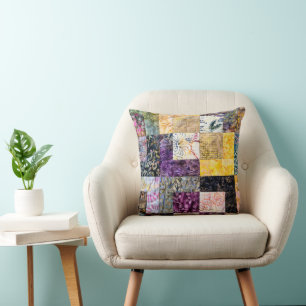 Patchwork Quilt Pattern Throw Pillow