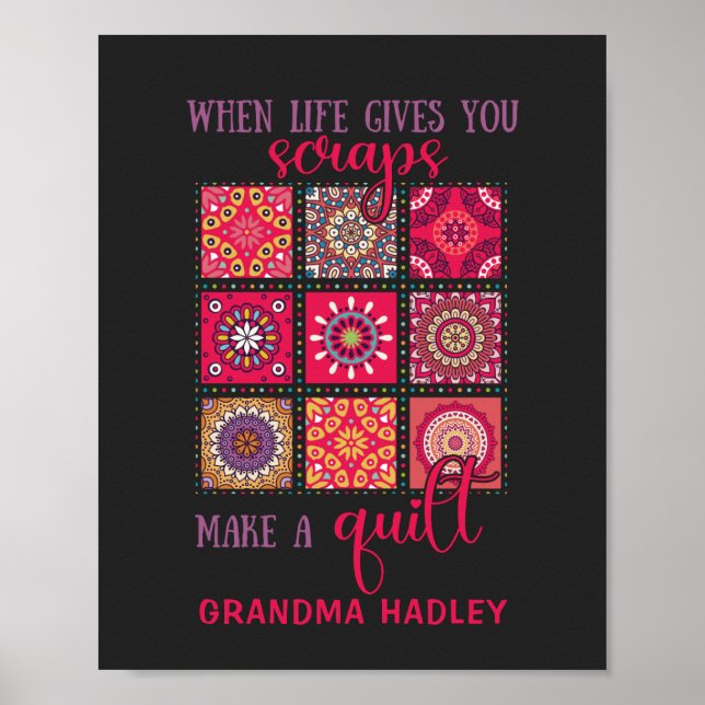 Patchwork Quilt Personalized Poster (Front)