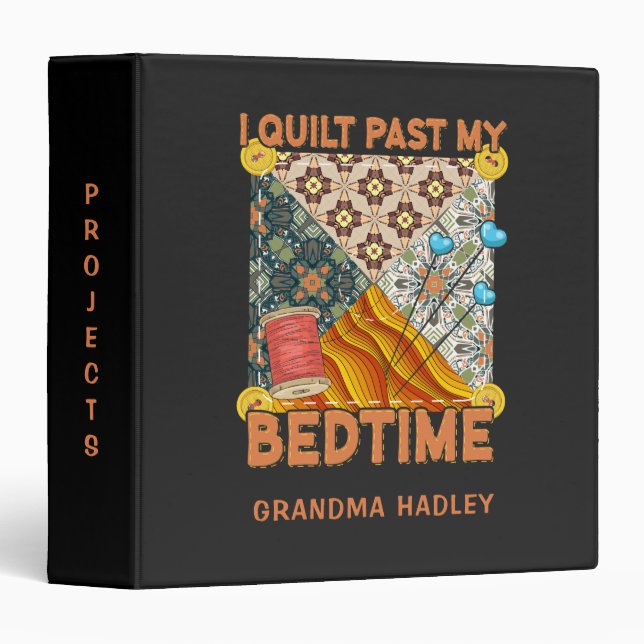 Patchwork Quilt Personalized Project Binder (Front/Spine)