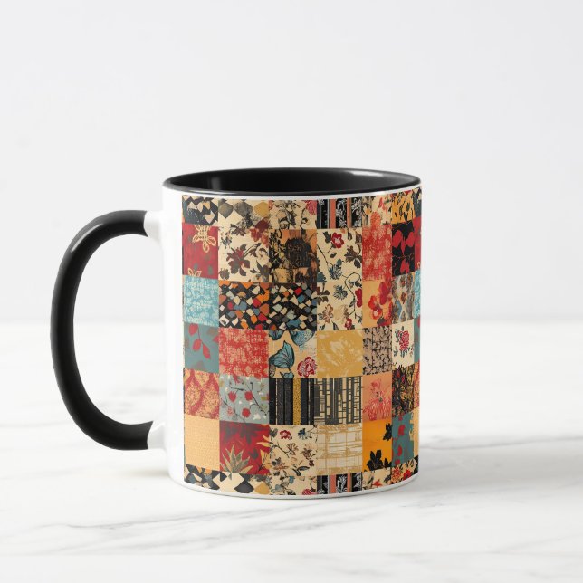 Patchwork Quilt Style Mug (Left)