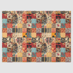 Patchwork Quilt Style Tissue Paper