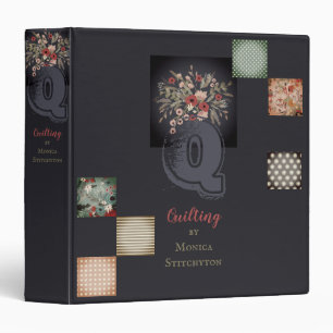 Patchwork quilter quilting personalized pattern binder