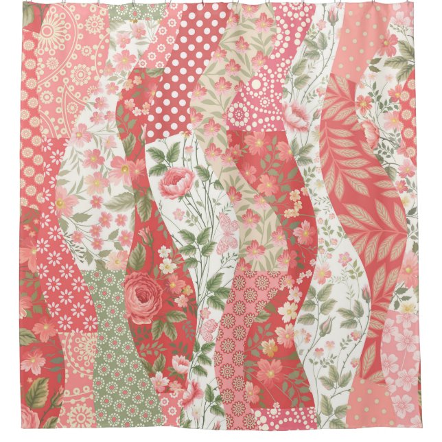 Patchwork roses: seamless pattern design. (Front)