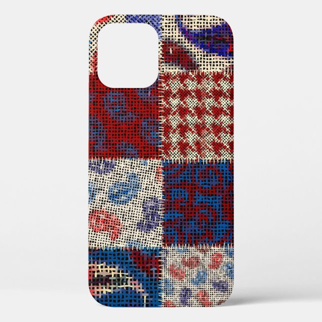 Patchwork rough canvas, imitation pattern. Case-Mate iPhone case (Back)