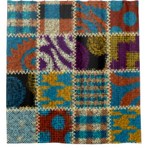 Patchwork Rough Canvas Seamless Pattern