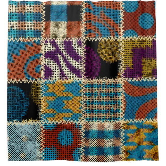 Patchwork Rough Canvas Seamless Pattern (Front)