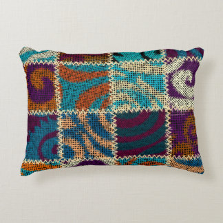 Patchwork Rough Canvas Vintage Imitation Accent Pillow