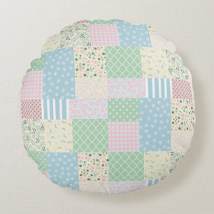 Patchwork  round pillow