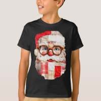 Patchwork Santa Claus Face Preppy Girly Christmas 
