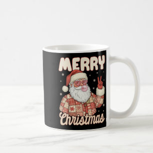 Patchwork Santa Claus Xmas Merry Christmas Men Wom Coffee Mug