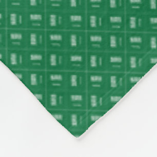 Patchwork Saudi Arabia Flag Pattern Fleece Blanket
