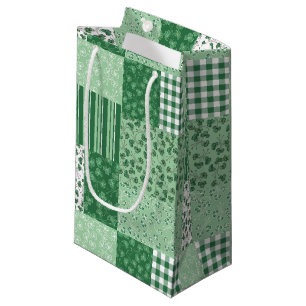 Patchwork Shamrock vert Petit sac cadeau