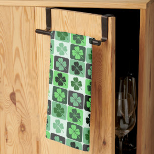 Patchwork Shamrocks Kitchen Towel