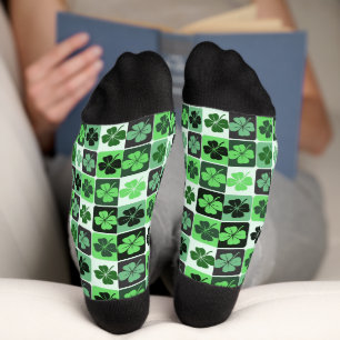 Patchwork Shamrocks Socks