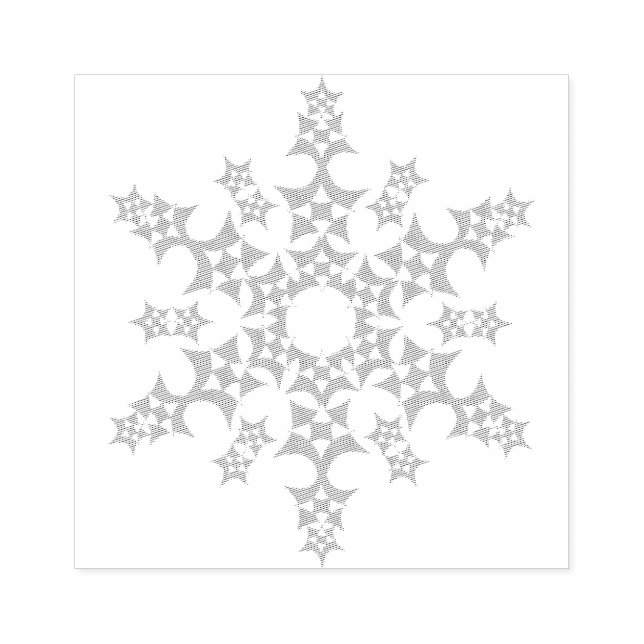 Patchwork Snowflake Rubber Stamp (Imprint)
