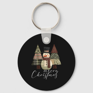 Patchwork Snowman,patchwork Christmas Tree Funny G Keychain