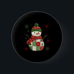 Patchwork Snowman Retro Funny Christmas Snowman Ho 2 Inch Round Button<br><div class="desc">Patchwork Snowman Retro Funny Christmas Snowman Holiday Xmas</div>
