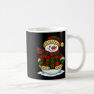 Patchwork Snowman Retro Funny Christmas Snowman Ho Coffee Mug