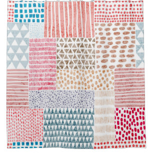 Patchwork Style Cute Doodle Pattern
