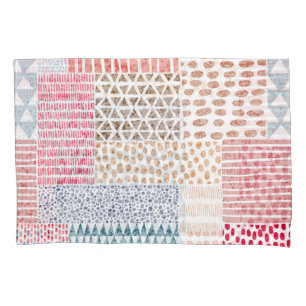 Patchwork Style Cute Doodle Pattern Pillowcase