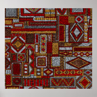 Patchwork Style Embroidered Ethnic Print