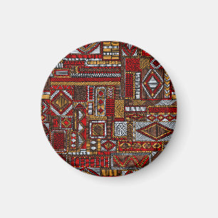 Patchwork Style Embroidered Ethnic Print Magnet