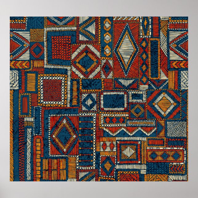 Patchwork Style Embroidered Vintage Print (Front)