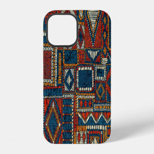 Patchwork Style Embroidered Vintage Print iPhone 12 Case