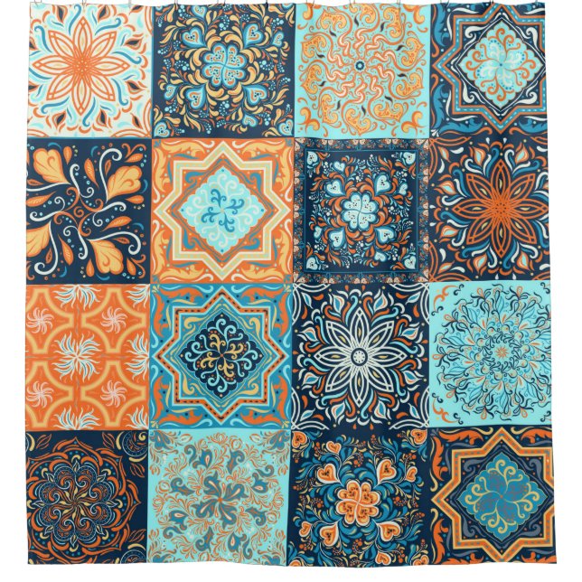 Patchwork Style. Seamless Pattern of 16 decorative (Front)