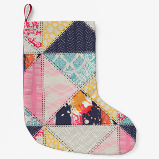 Patchwork Style: Versatile Seamless Design. Small Christmas Stocking