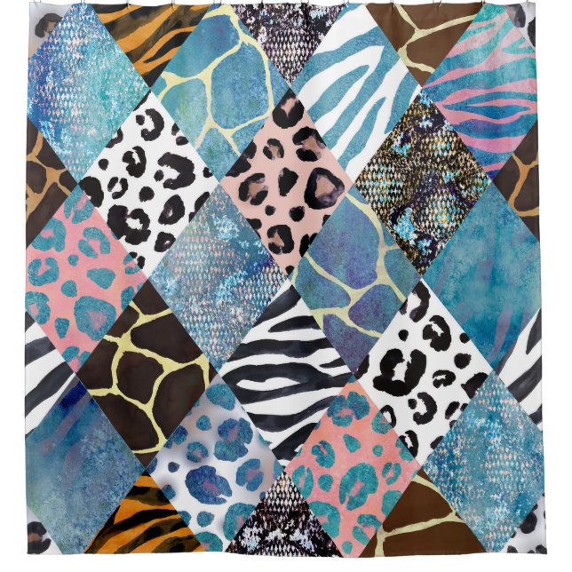 Patchwork style, watercolor collage pattern. (Front)